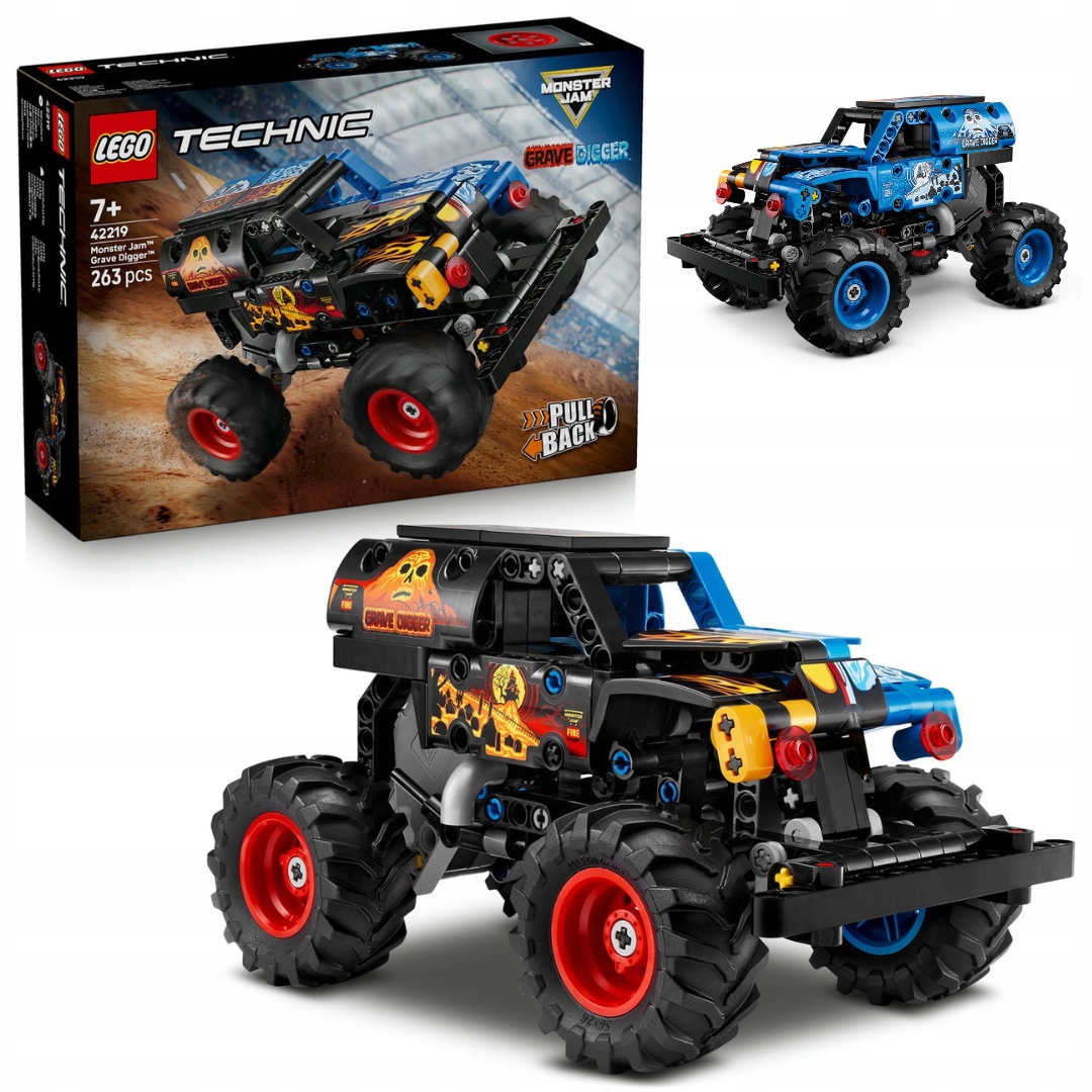 Lego 42219 Technic Monster Jam Grave Digger Oheň a led Monstertruck