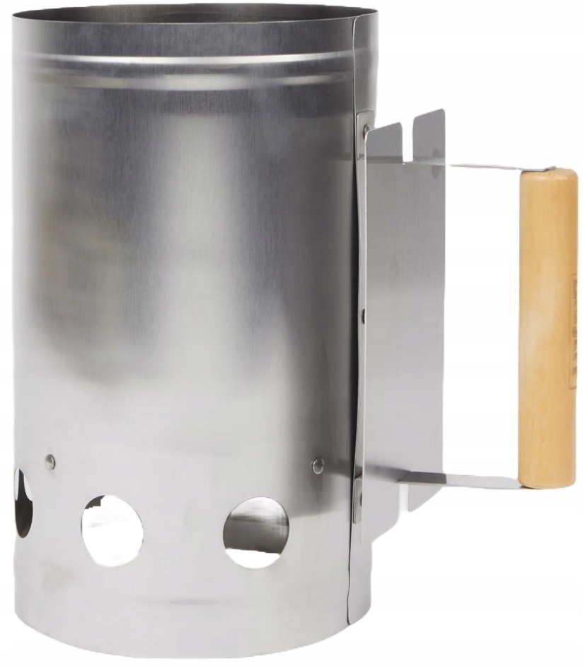 Komin ROZPALACZ do Rozpalania GRILLA Węgla Brykietu STAL NIERDZEWNA BBQ
