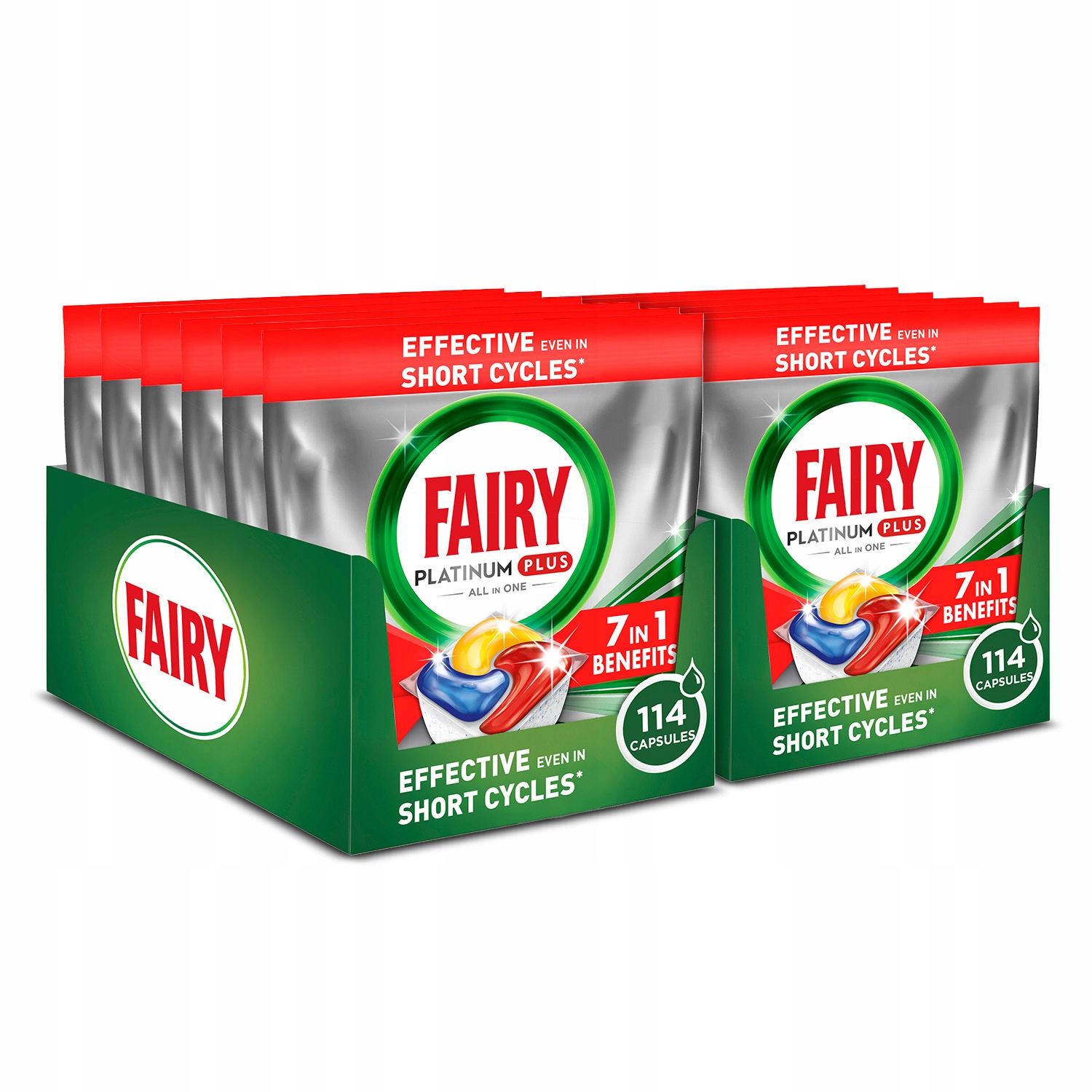 Zestaw Fairy Platinum Plus All in One Kapsułki do zmywarki 2x114 228 szt