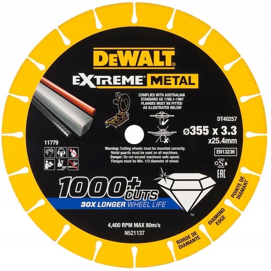 Tarcza Diamentowa Extreme Metal 355*25,4*3,3MM