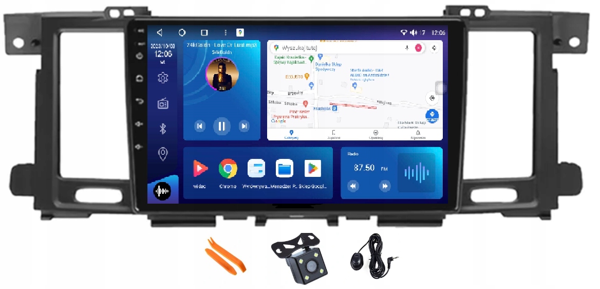 Radio Android Nawigacja Qled Carplay Lte Gps 128GB Nissan Patrol Y62 10-20