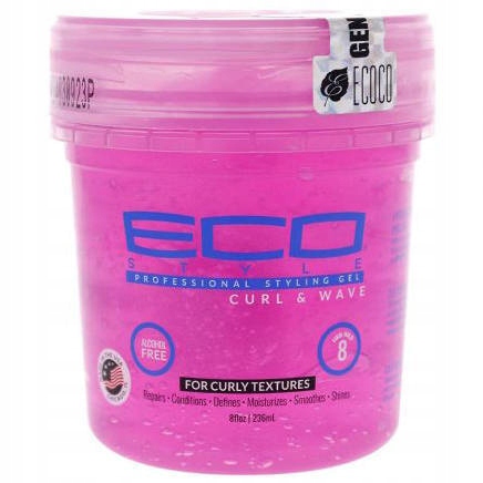 ŻEL ECO STYLE GEL CURLS & WAVES PINK ŻEL 236ML