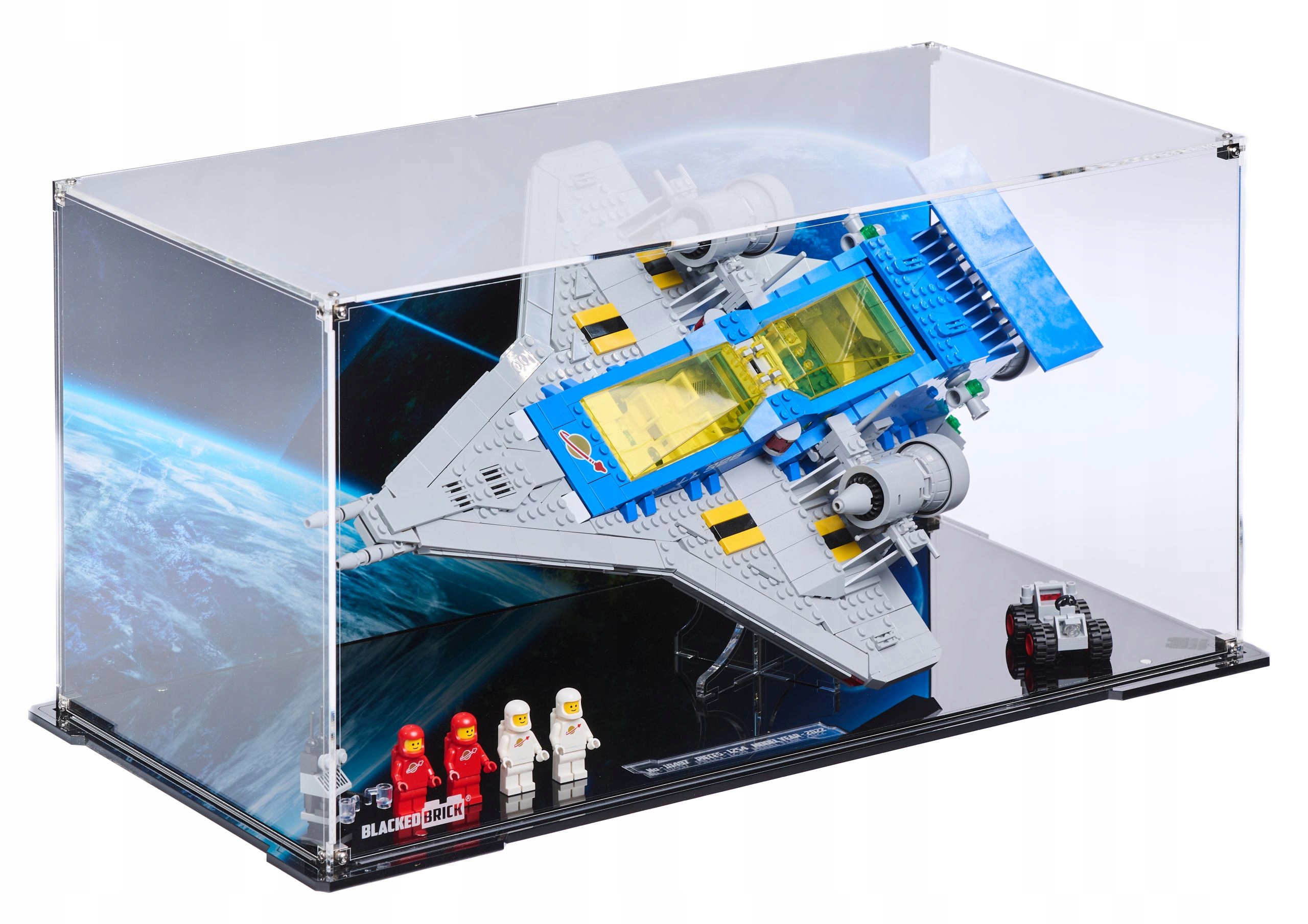 Vitrína s pozadím Blacked Brick pre Lego 10497 Icons – Galaktický objaviteľ