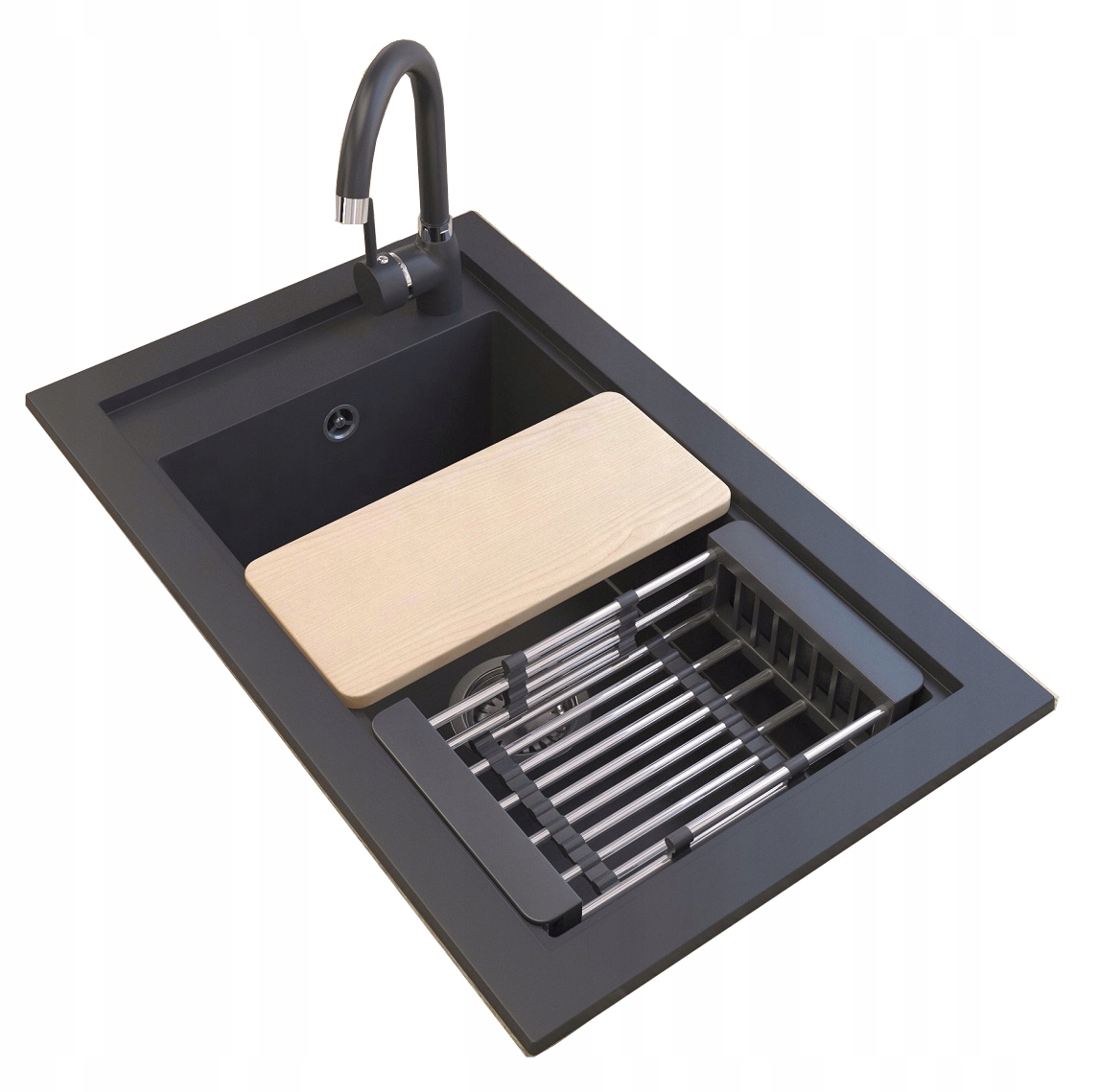 Granitový Jednodrez čierny Drez batéria do kuchyne Panama