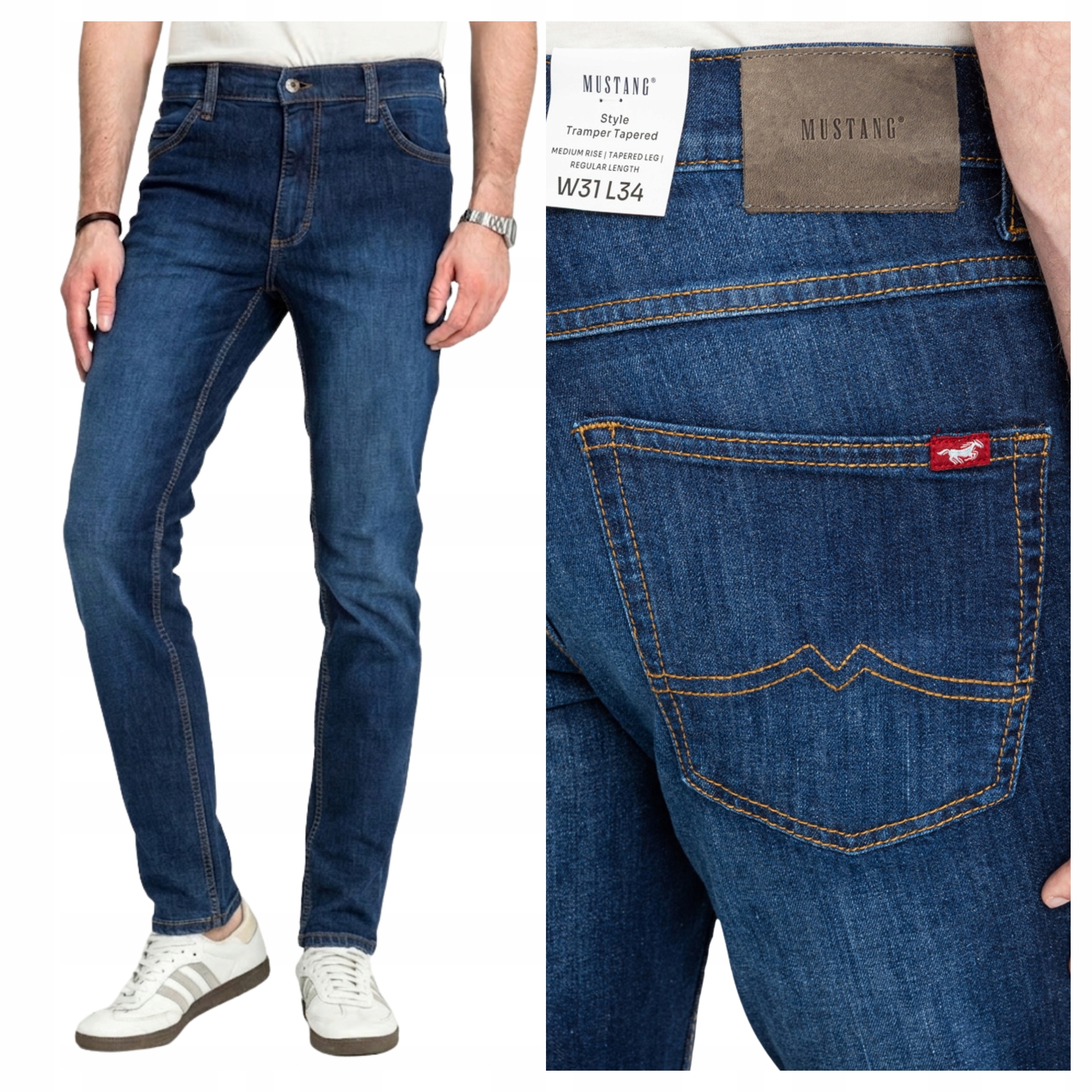Pánské džínové kalhoty Mustang Tramper Tapered Modré Denim W36 L30