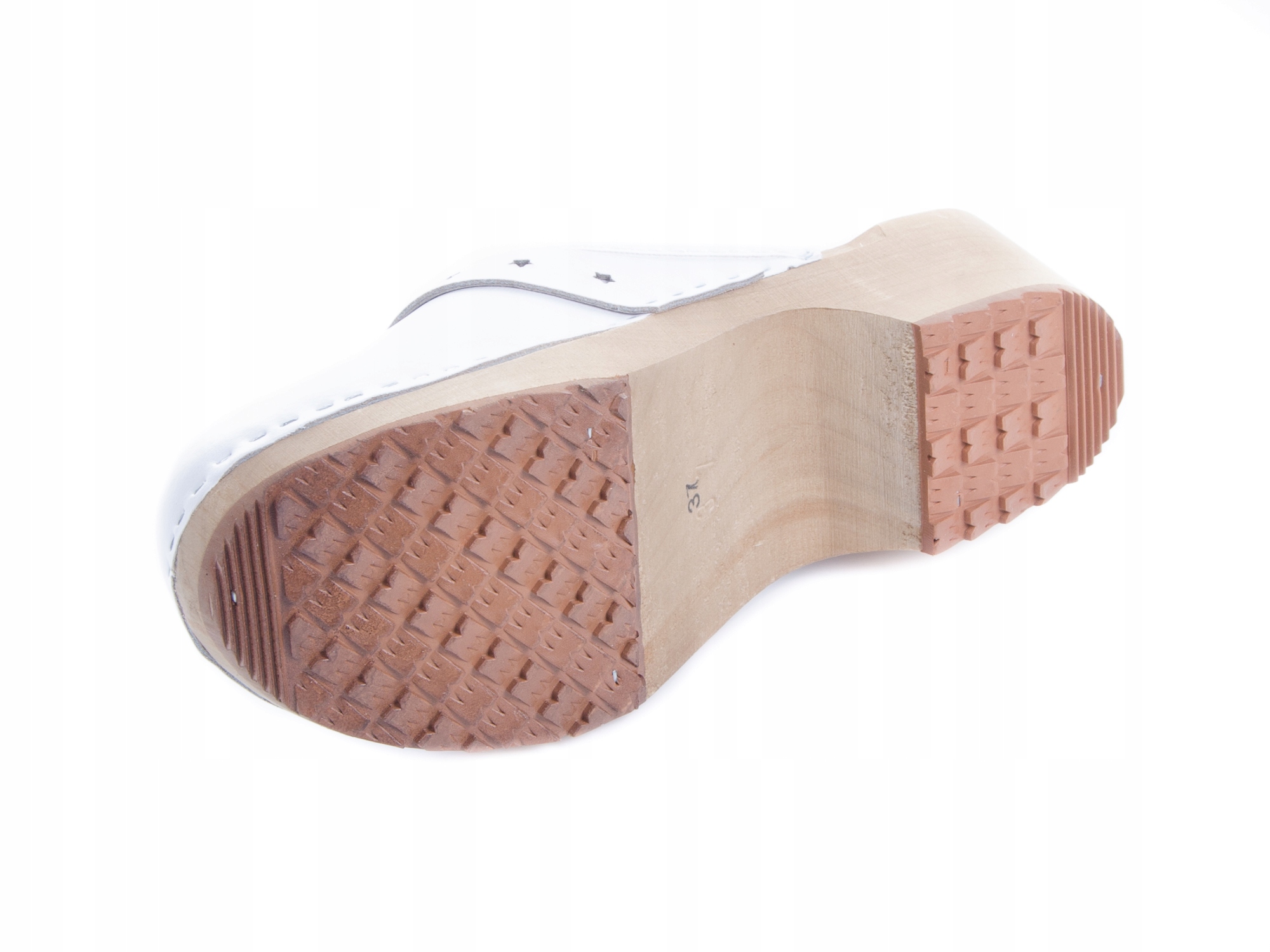 Klasyczne Damskie TREPY DREWNIAKI Skóra Naturalna Rozmiar 39