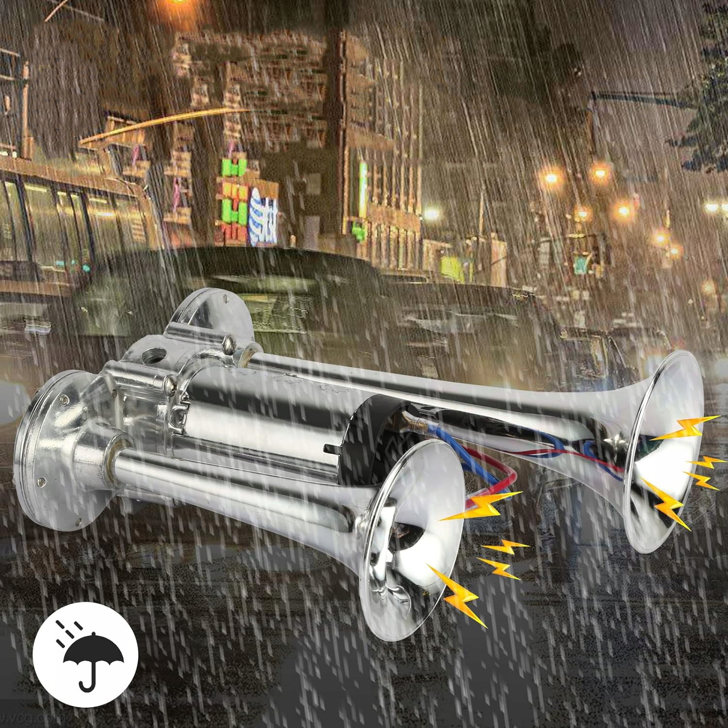 600DB 12V ZESTAW KLAKSONU SAMOCHODOWEGO SUPER GŁOŚNY GŁOŚNIK SAMOCHODOWY Numer katalogowy części podwójna trąbka