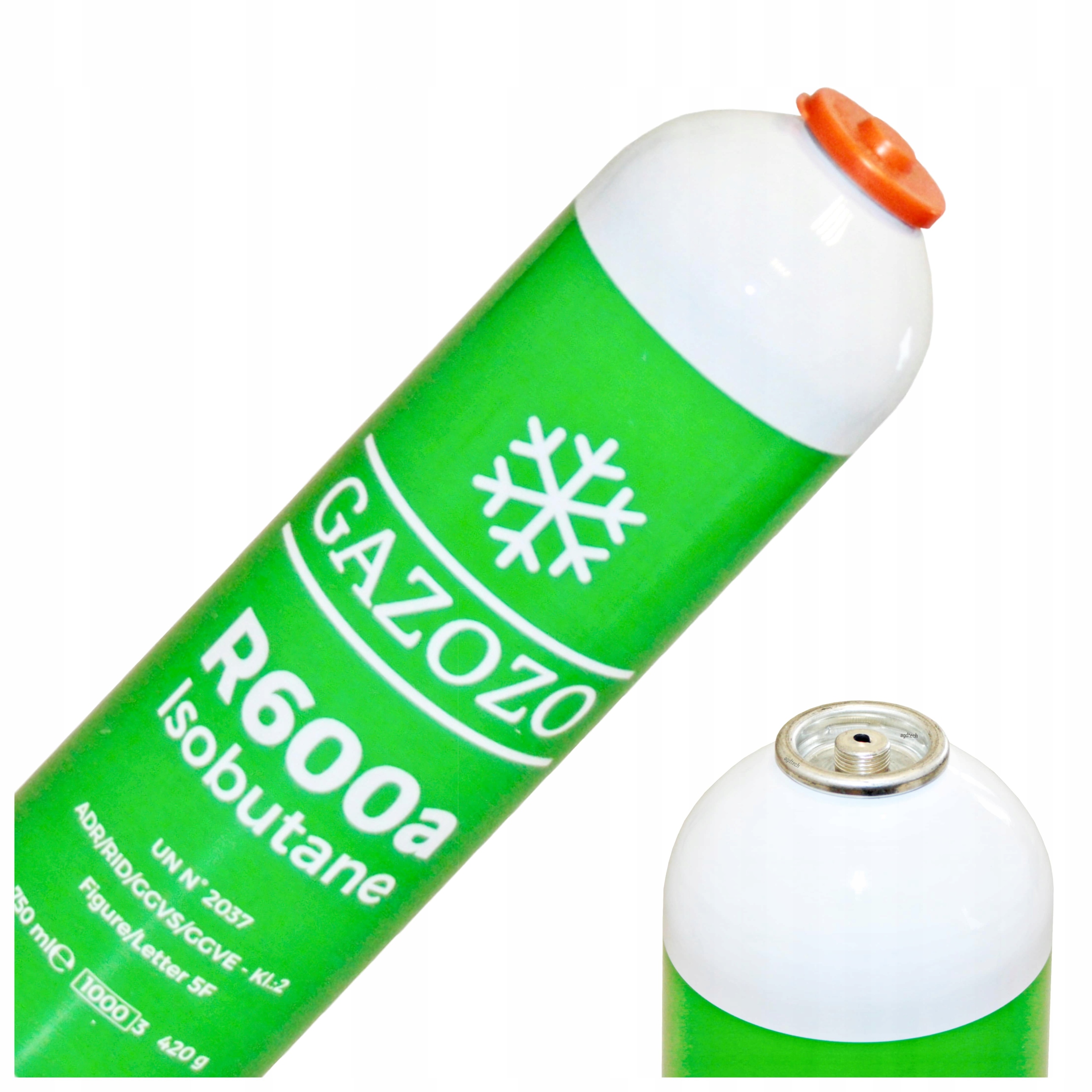 

Izobutan R600a Gaz Czynnik Chłodniczy 420g 750ml