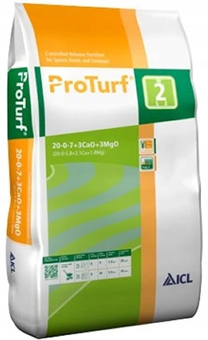 Hnojivo ICL ProTurf prvá aplikácia, 20-00-07 +9CaO +3MgO, 25kg