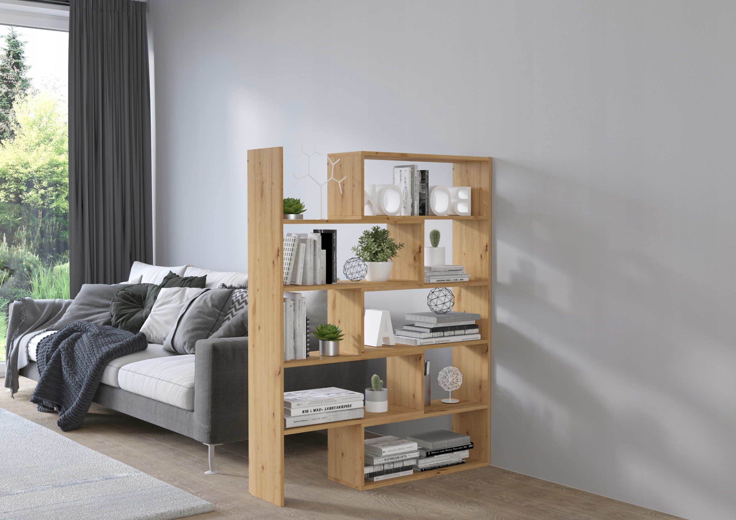 

Regał rozsuwany dąb artisan na zabawki inne 138cm