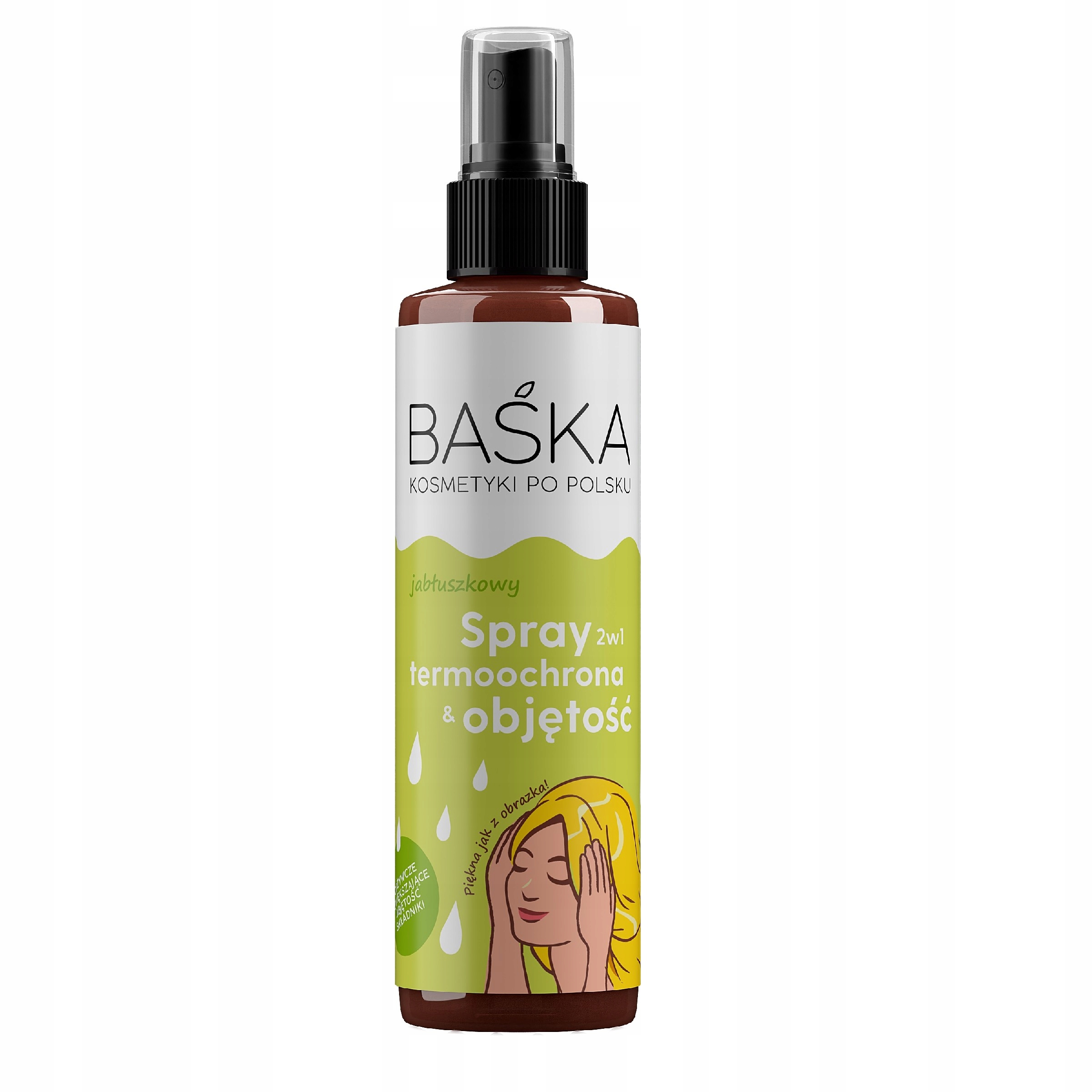 BAŚKA Kosmetyki Jabłuszkowy Spray 2w1 termoochrona i objętość 200ml
