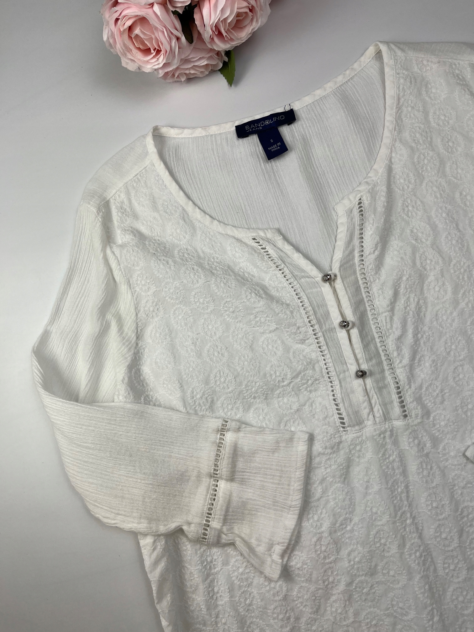 Bluzka damska koszulowa BANDOLINO JEANS USA S Zapięcie guziki