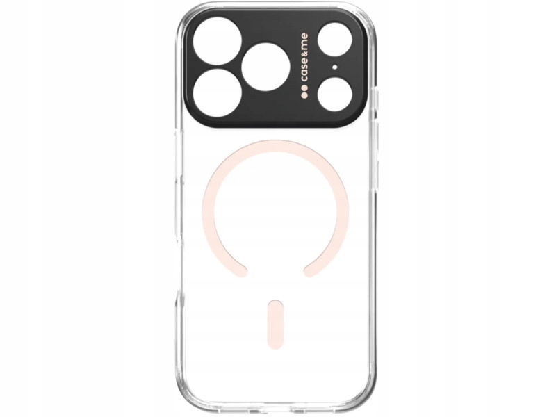 case&me Magcolor do iPhone 17 Pro Przeźroczysto-różówy