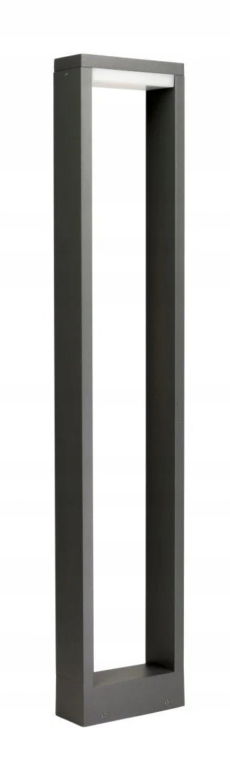 Vonkajšia Led stĺpiková záhradná lampa sivá obdĺžniková 80 cm IP54 Su-ma