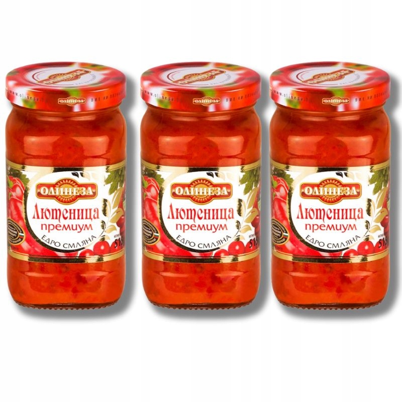 Bułgarska Lutenica "Premium" Olinessa słoik 515g duże kawałki warzyw
