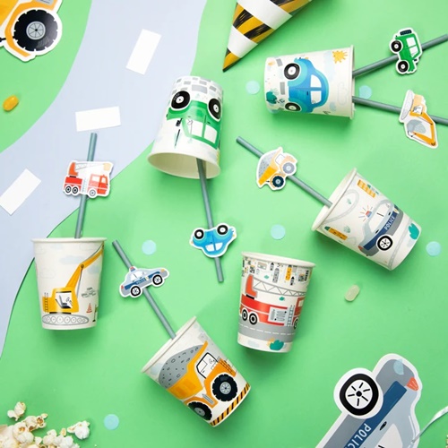 SŁOMKI RURKI PAPIEROWE URODZINY AUTA KOPARKA 6x Kod producenta SŁOMKI RURKI URODZINY AUTA KOPARKA