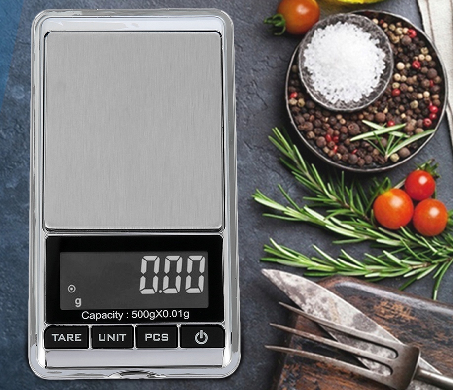 WAGA JUBILERSKA GRAMOWA KIESZONKOWA 500g/0,01g LCD Model ETECH ESF-718SQ