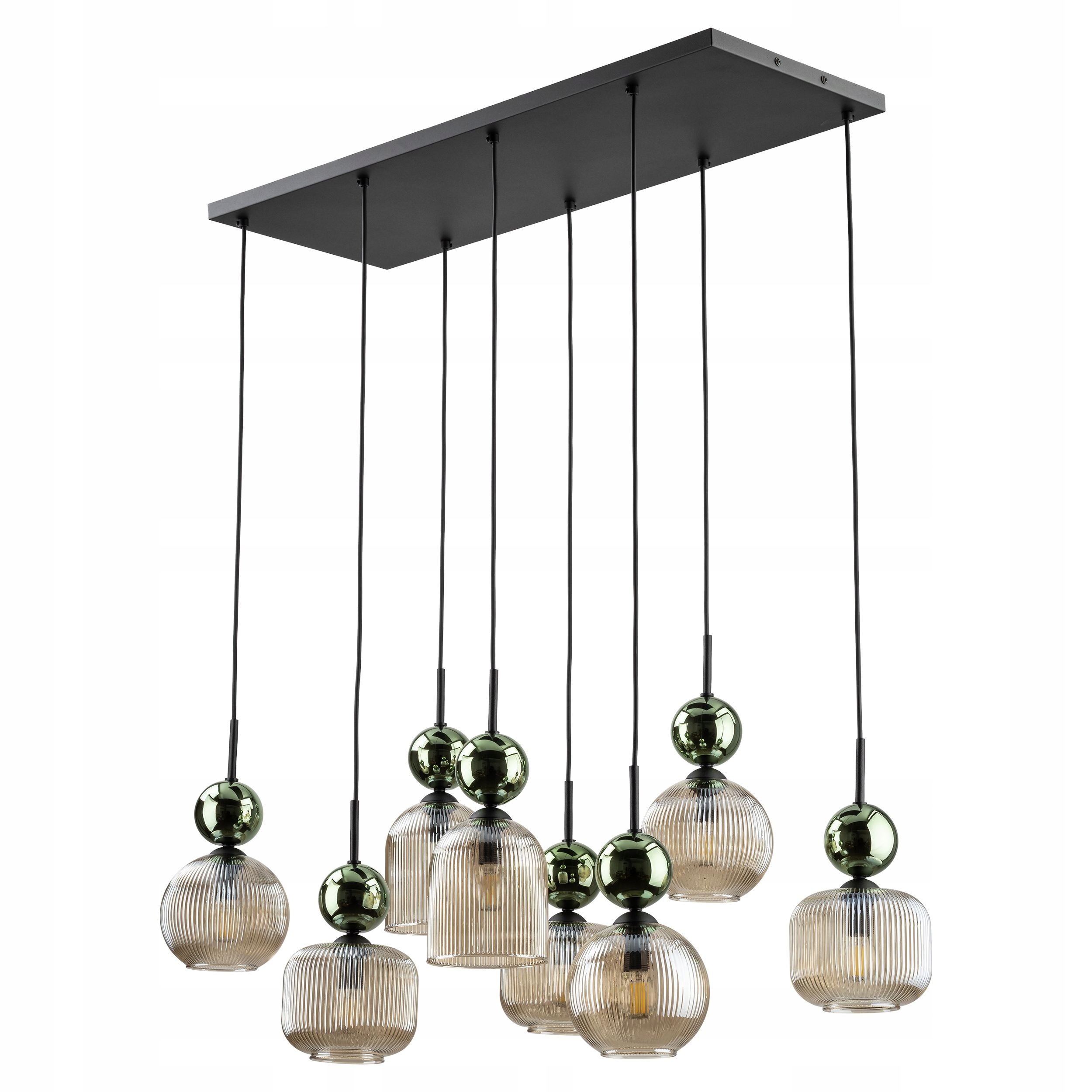 Tk Lighting Lampa wisząca, 8 szklanych kloszy, gwint E14 11151