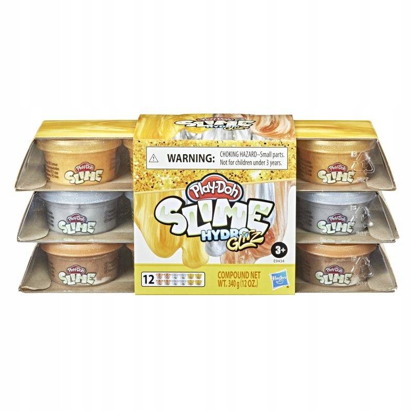 

Play-Doh Slime HydroGlitz 12-pak Metaliczne tuby
