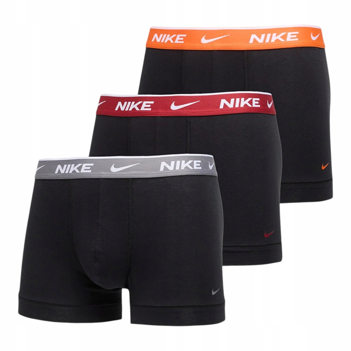 Nike Bokserki Męskie Majtki Trunk 3PK Czarne r.XL