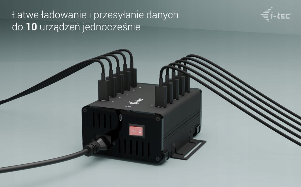 i-tec Usb-c/usb-a kovový nabíjecí datový Hub 15W na port 10x Usb-c