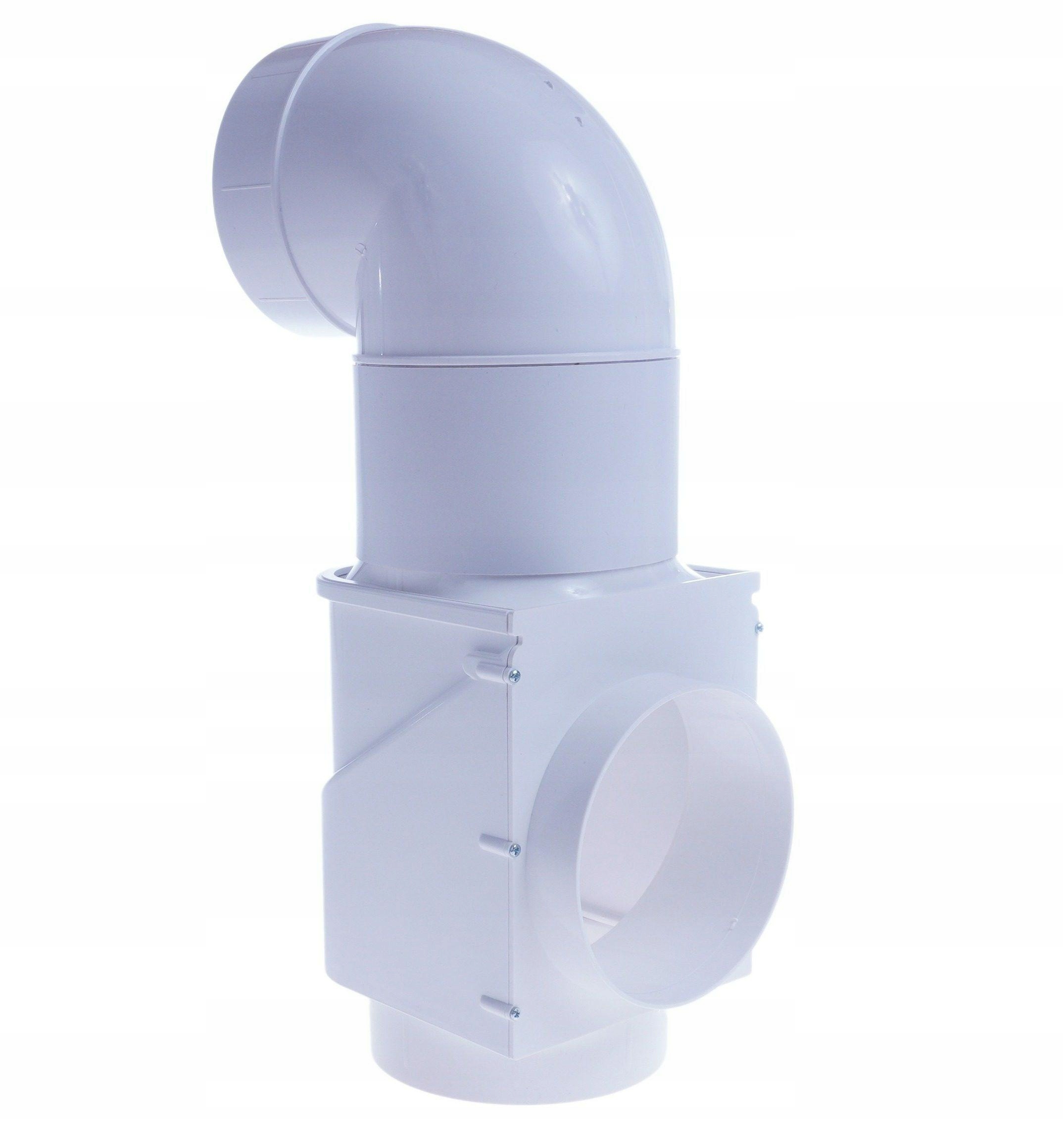 Hybrydowy system wentylacji fi125 biały do okapu i wentylacji