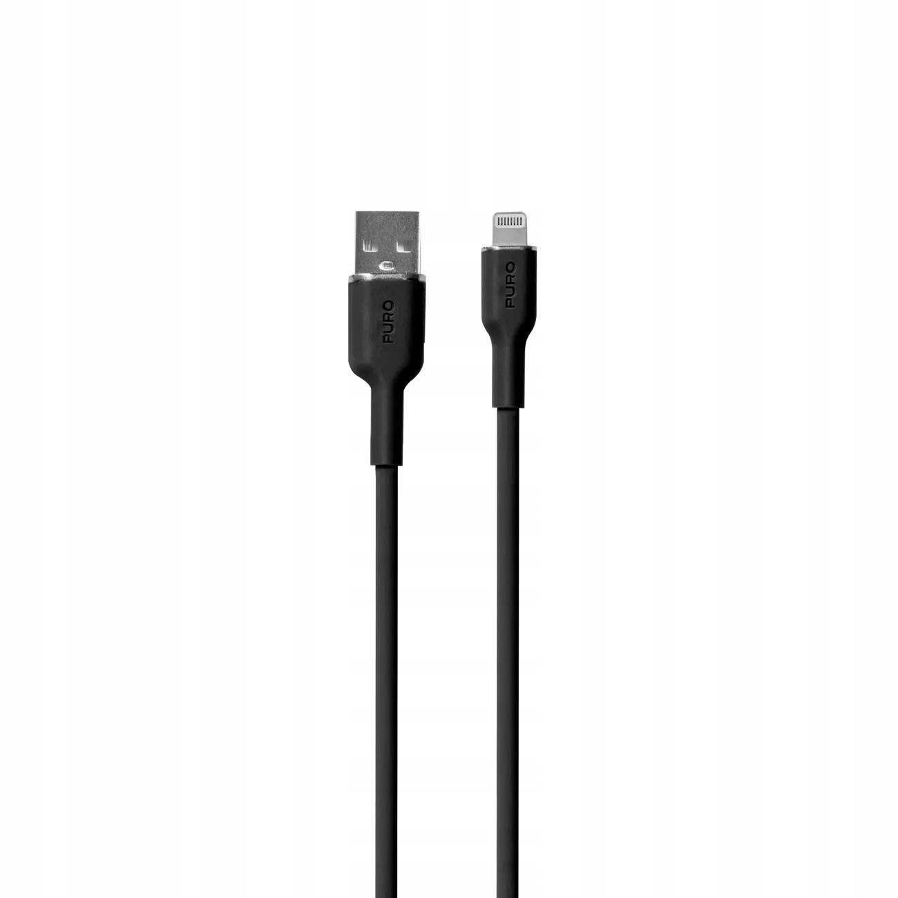 Kabel Puro Soft Usb- A Lightning 1,5m silikonowy czarny Puro Elektrik