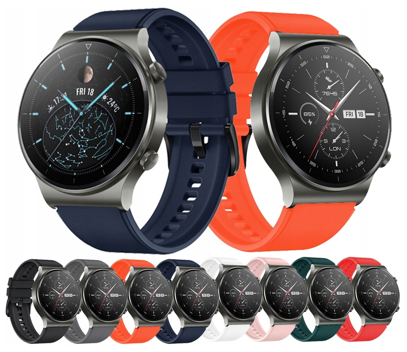 PASEK DO HUAWEI WATCH GT GT 2 3 GT2 PRO 12 KOLORÓW Materiał guma