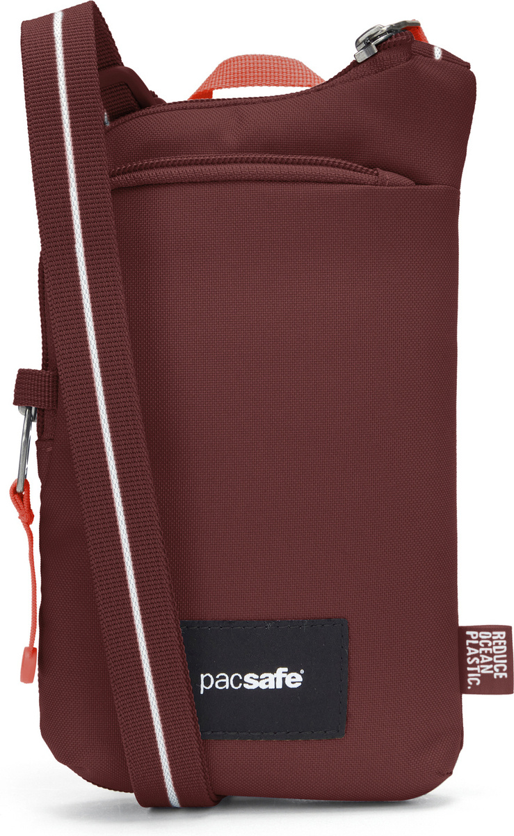 Taška přes rameno Pacsafe Go 0,2L Garnet Red