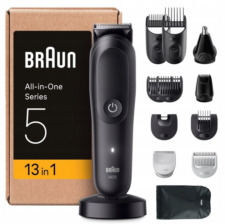 Braun Series 5 AIO5565 Trymer Maszynka Zestaw 13W1 Do Włosów Brody Ciała