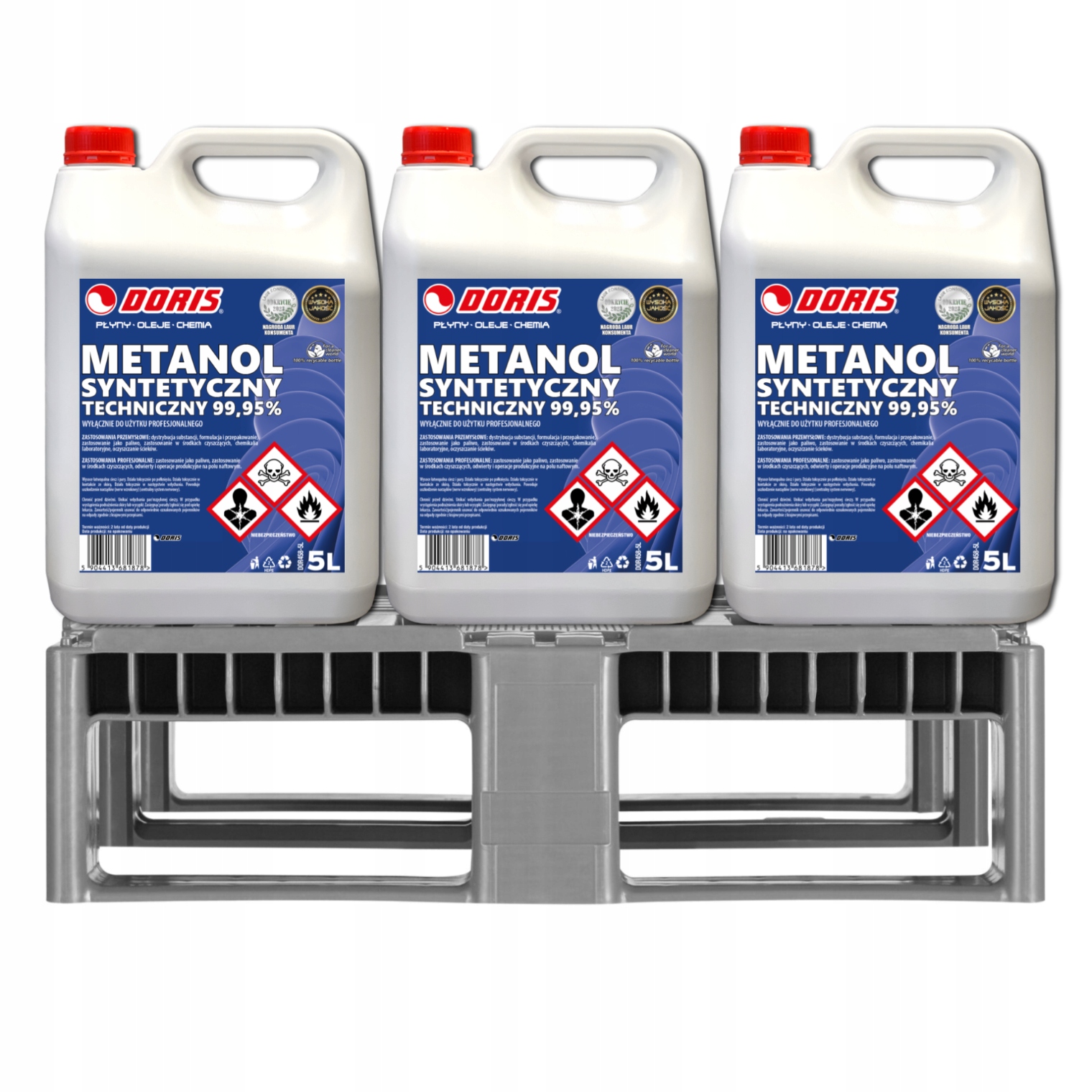 Doris metanol pro technické firmy 99% 100L Sada 20 Ks x 5L