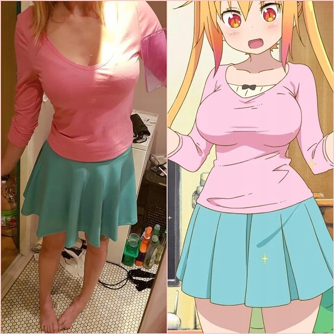 PUDROWY RÓŻ KRÓTKA SPÓDNICA SPÓDNICZKA PLISOWANA ANIME COSPLAY GOTH PREZENT Model 1