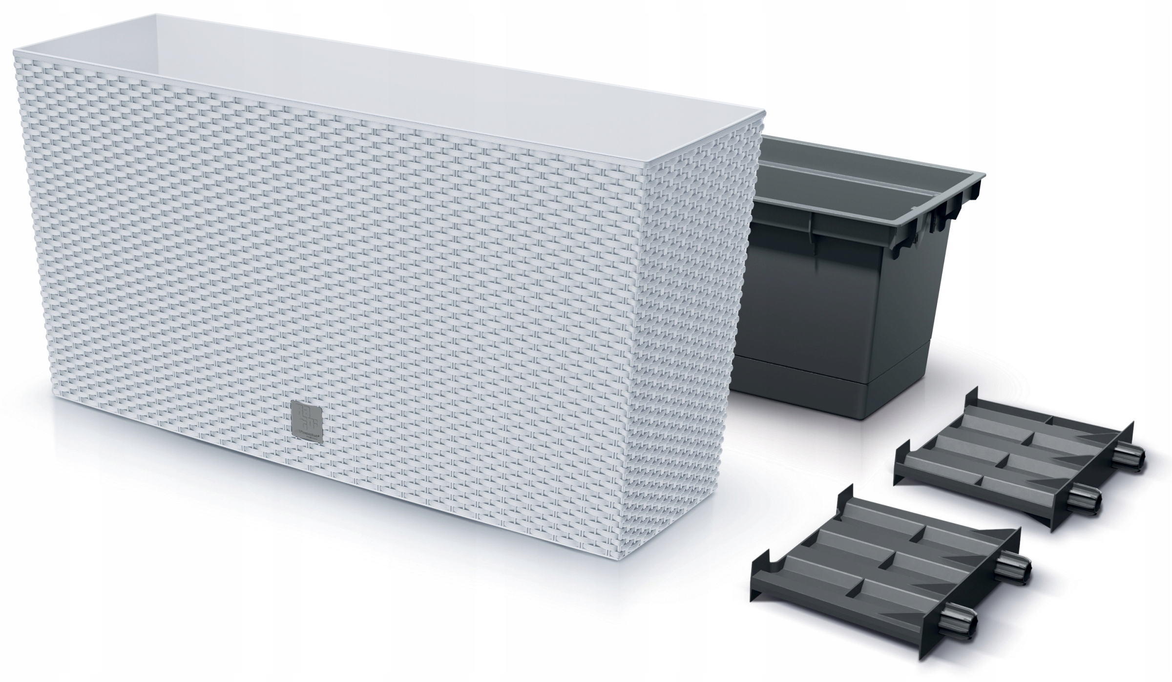 Květináč plast Prosperplast 77x23,5x40 cm Rato Case M bílý