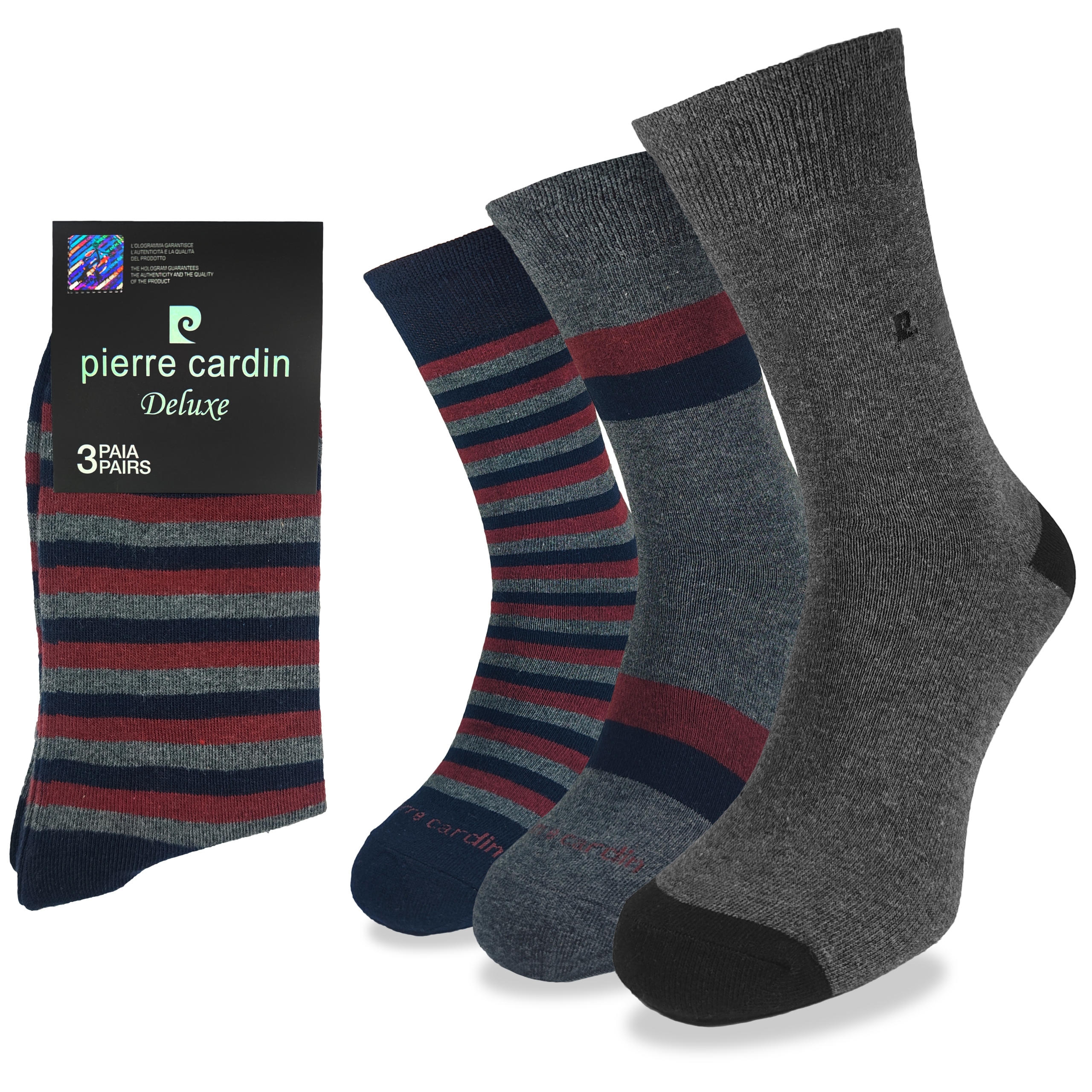 Pánské ponožky oblekové ponožky Pierre Cardin 3 Páry 39-42