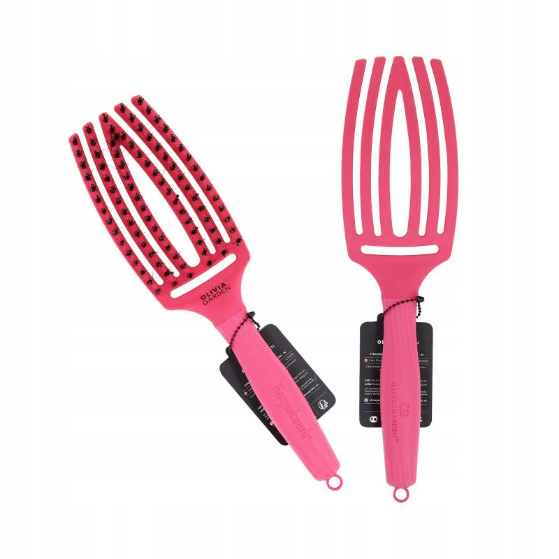 Olivia Garden Fingerbrush Kartáč na vlasy Combo Hot Pink M Výchozí titulek