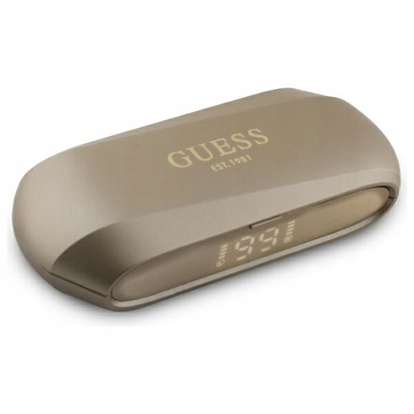 Guess Elongated Metallic Printed Logo Bluetooth sluchátka Tws zlatá