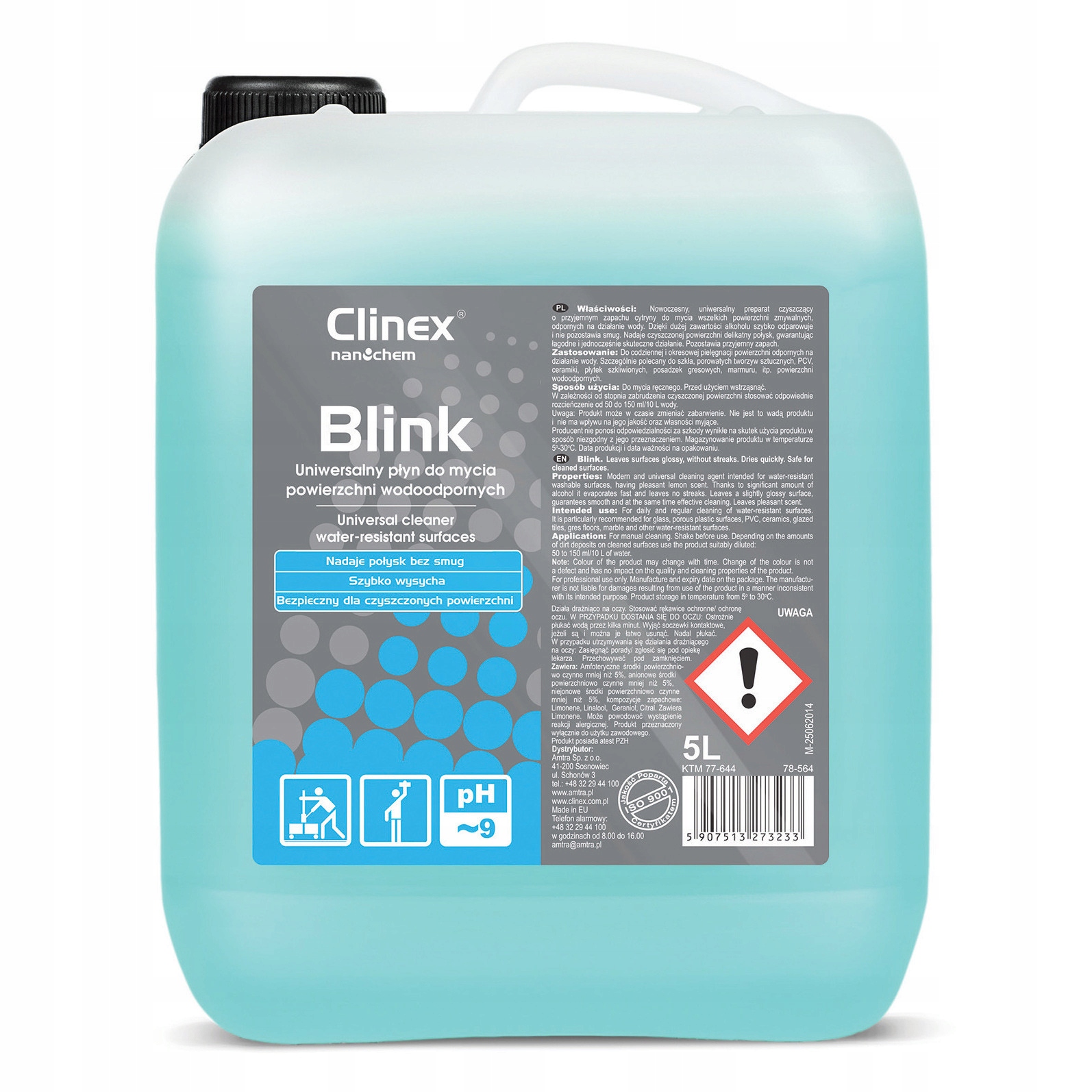 Levně Clinex Blink Tekutý přípravek na voděodolné povrchy 5 l