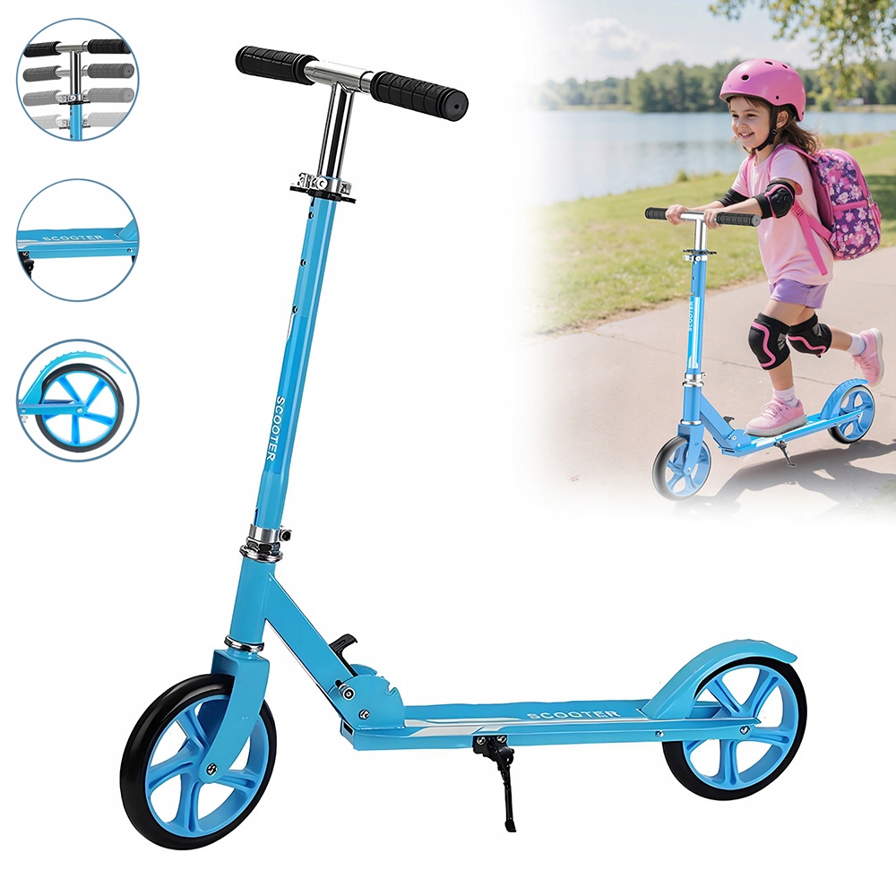 Składana Hulajnoga Dla Nastolatków I Dorosłych Aluminium Regulowana