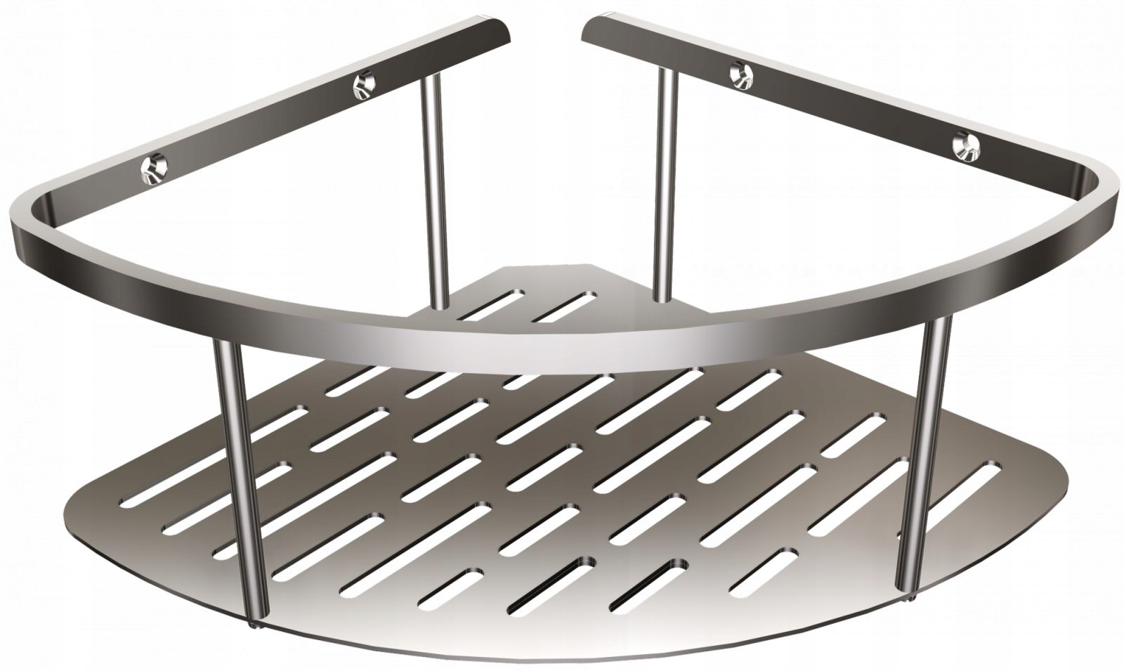 Koupelnový košík půlkruhová závěsná police ocel