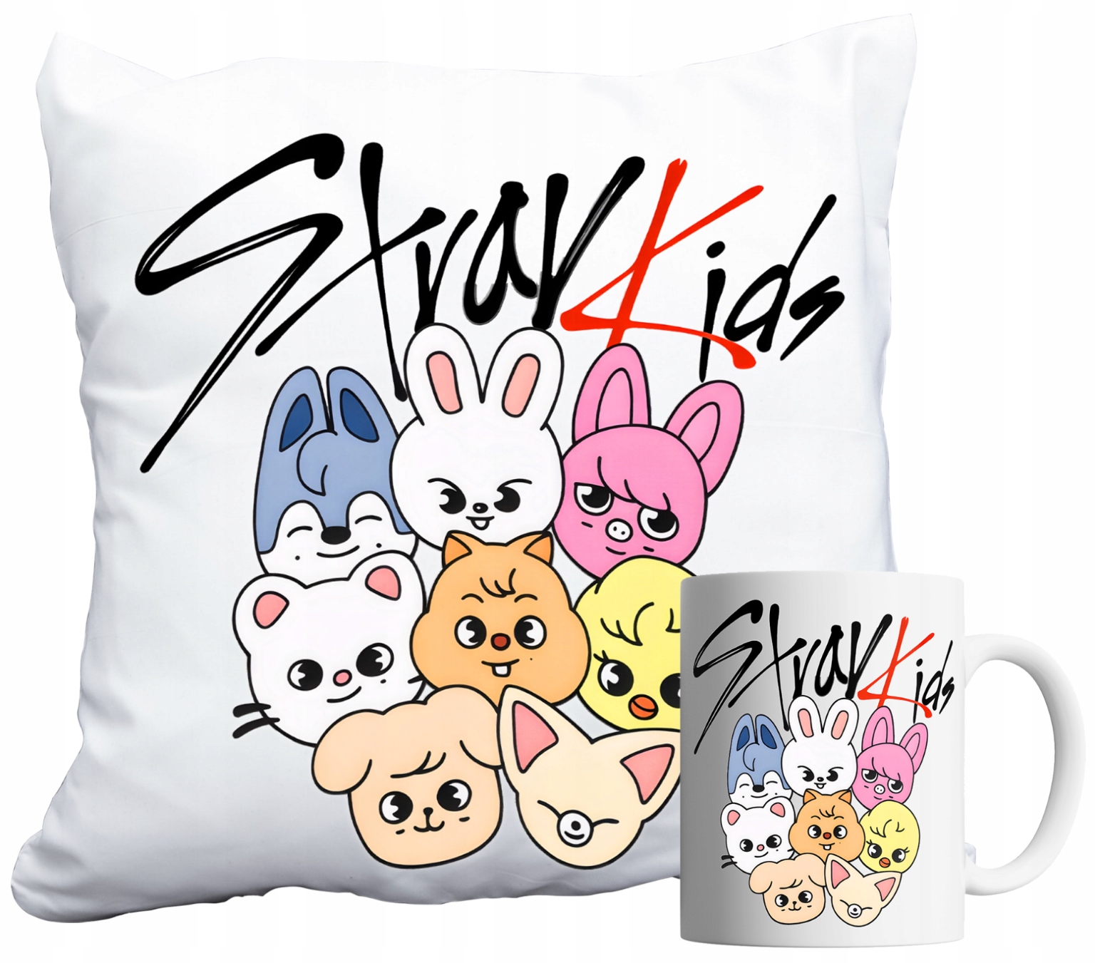 Set Hrnek A Polštář Stray Kids Kapela Kpop Pro Dítě Dárek Jméno