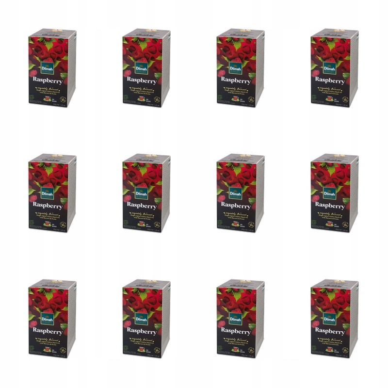 Dilmah Raspberry Flavoured Ceylon Black Tea 20 x 2 g X12