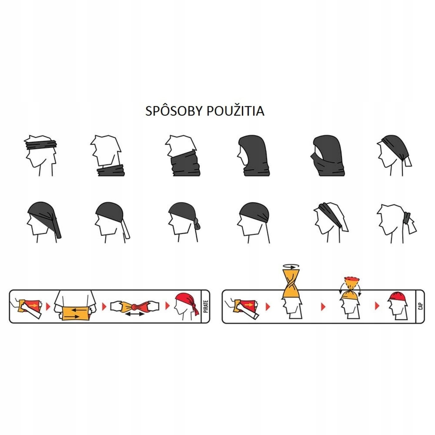 Chusta Original BUFF Embers Black Czarny UNI Marka Buff