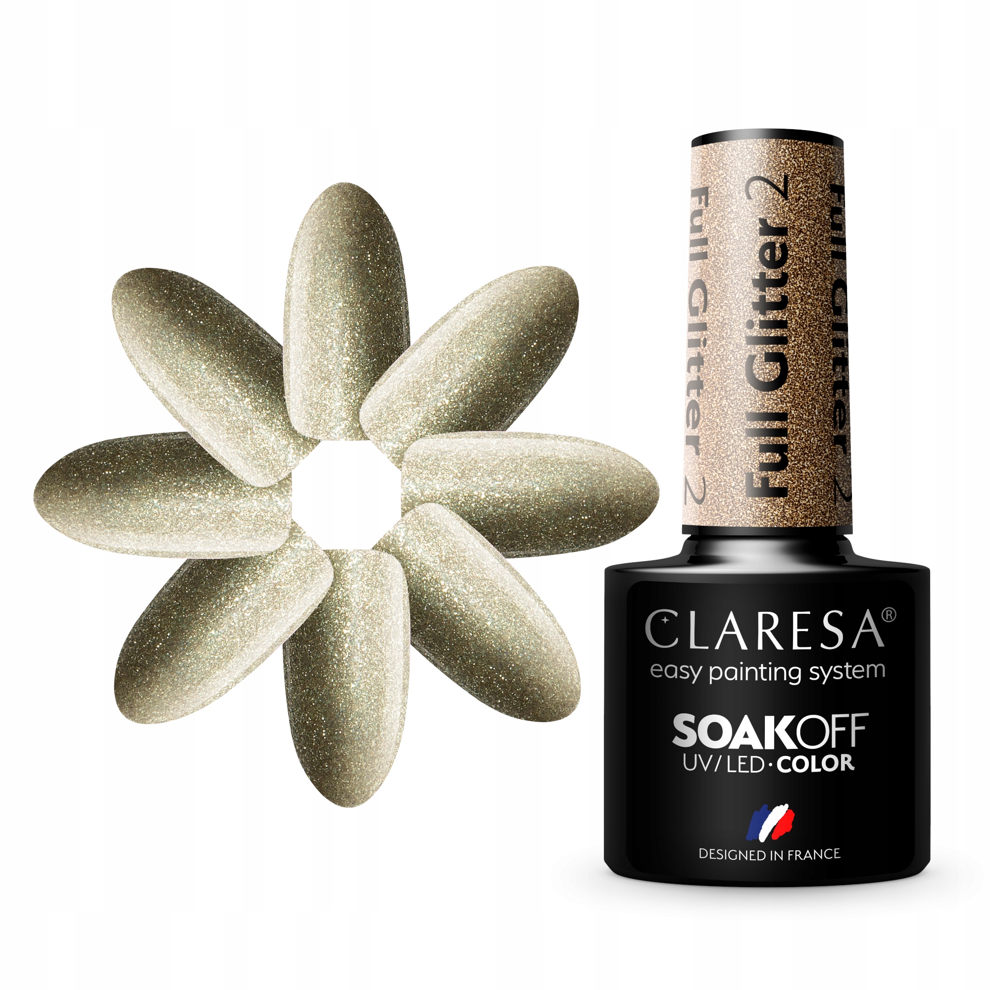 

Claresa Brokat Lakier Hybrydowy 5ml Full Glitter 2