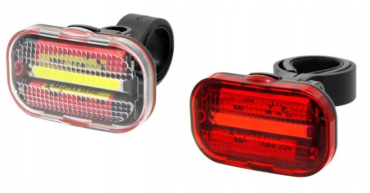 Lampki Zestaw Przód+tył Cob Led 3 Funkcje