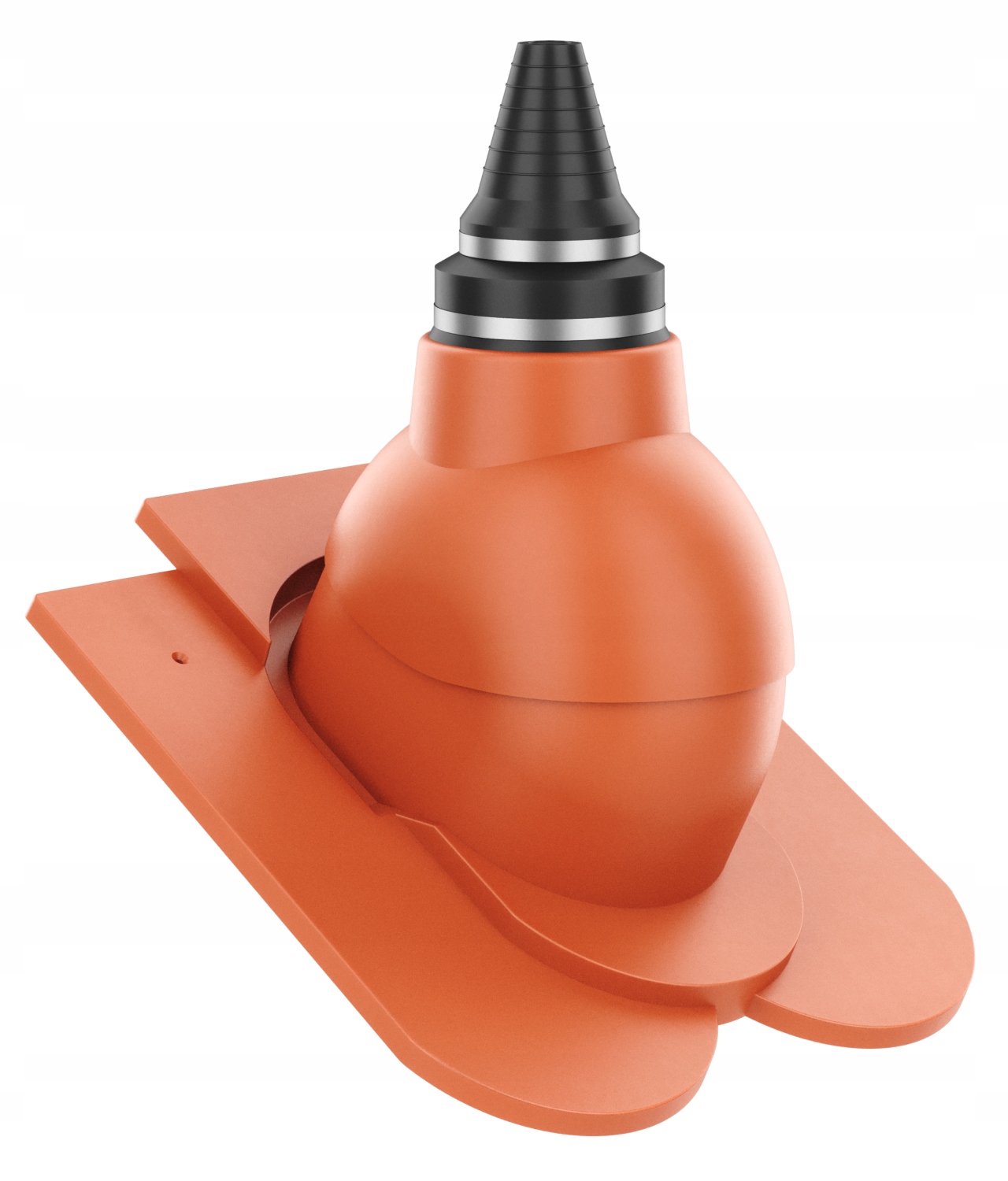 Anténní přechod na vzduchotěsnou střešní krytinu z cihelné korunky