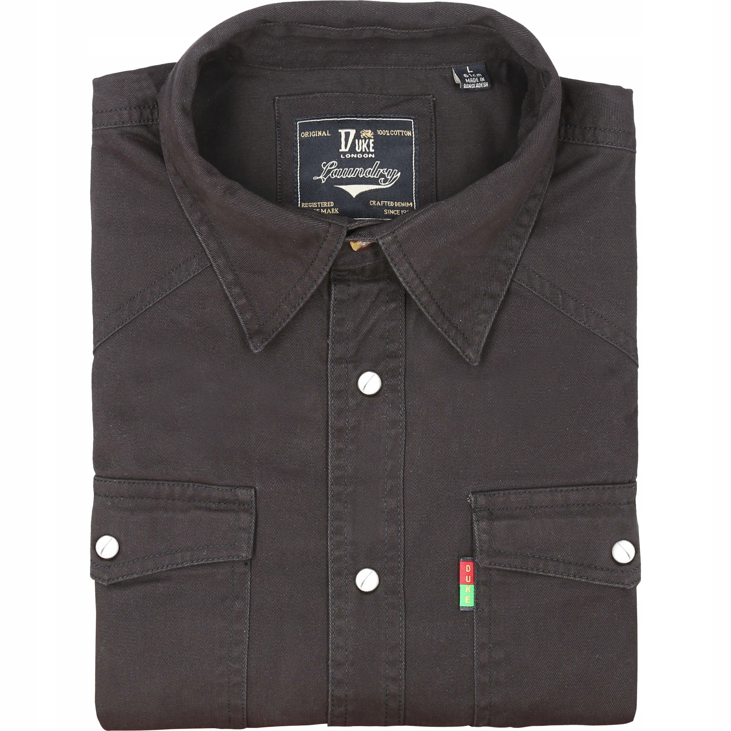 

Gruba koszula jeansowa Duke Black obw_kl_126