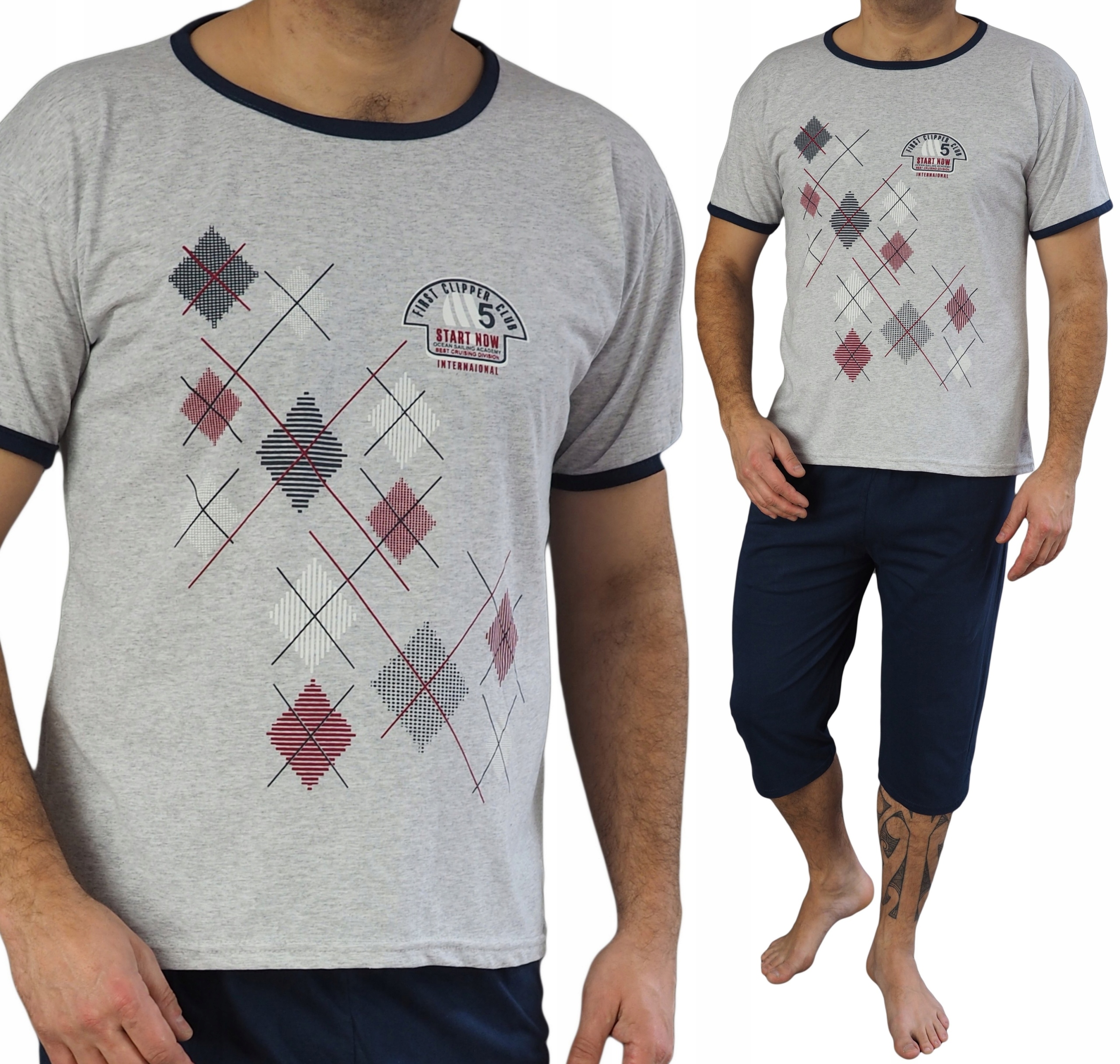 

Piżama Męska XXL Rybaczki na Prezent Bawłna 2XL