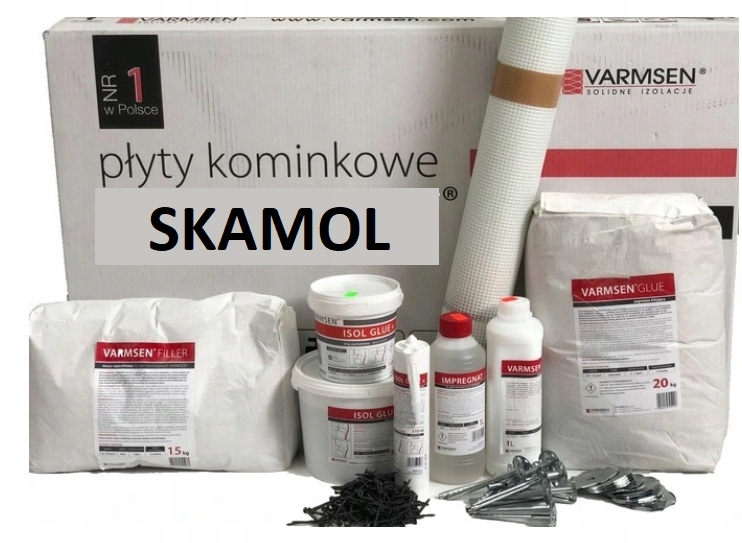 PŁYTA KOMINKOWA SKAMOL ZESTAW 16 PŁYT + AKCESORIA