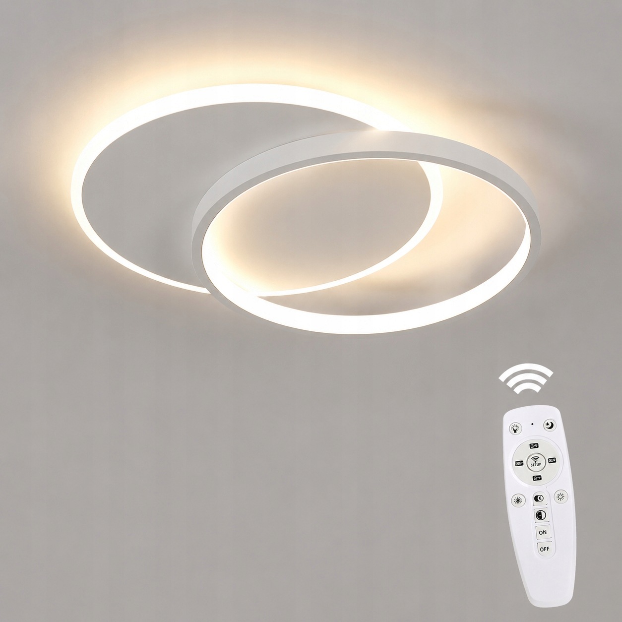 Lampa Sufitowa Plafon Led 32W Okrągła z Pilotem Nowoczesna do Salonu