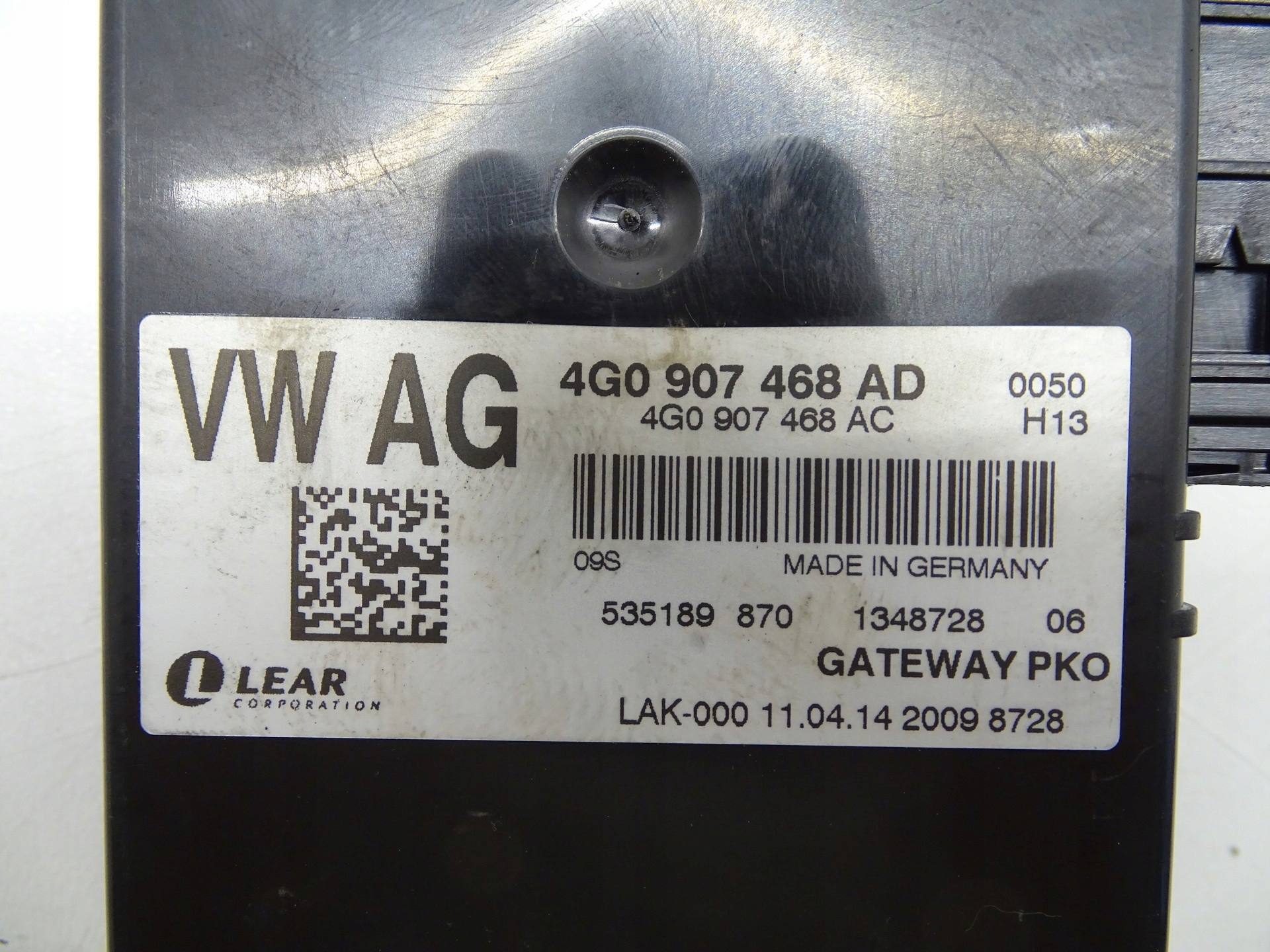 module control unit GATEWAY AUDI S6 RS6 C7 A7 S7 RS7 4G 4G0907468AD